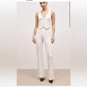 Because of Alice White Wide Leg Suit Trousers